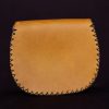 porte-monnaie, escarcelle, jaune, dos, médiéval, cuir, cuir à tannage végétal, artisanat, l'Âge du Cuir, France