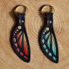 porte-clefs aile de papillon, cuir végétal, l'âge du cuir, maroquinerie artisanale, dordogne, france