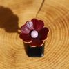 bague fleur acajou, cuir végétal, l'âge du cuir, maroquinerie artisanale, dordogne, france