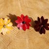 bague grande fleur, cuir végétal, l'âge du cuir, maroquinerie artisanale, dordogne, france