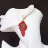 boucle d oreille feuille, tannage végétal, l'âge du cuir, maroquinerie artisanale éthique et responsable, dordogne, france
