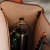 sac à main bandoulière médiéval, cuir végétal, l'âge du cuir, maroquinerie artisanale, dordogne, france