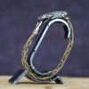 bracelet homme cuir tressé serpent, cuir végétal, l'âge du cuir, maroquinerie artisanale, Dordogne, France