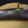 trousse cuir grand format, cuir de vache pleine fleur à tannage naturel, l'âge du cuir, maroquinerie artisanale, Dordogne, France