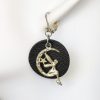 boucle d oreille noir fée, tannage végétal, l'âge du cuir; maroquinerie artisanale éthique et responsable, dordogne, france
