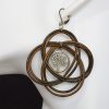 boucle d oreille arbre de vie noeud vert, tannage végétal, teinture naturelle,l'âge du cuir, maroquinerie artisanale éthique et responsable, dordogne, france