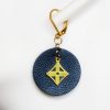 boucle d oreille bleu ronde, tannage végétal, l'âge du cuir, maroquinerie artisanale éthique et responsable, dordogne, france