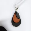 boucle d oreille goutte noir marron, tannage végétal, l'âge du cuir, maroquinerie artisanale éthique et responsable, dordogne, france