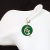 boucle d oreille ronde fée, tannage végétal, l'âge du cuir; maroquinerie artisanale éthique et responsable, dordogne, france