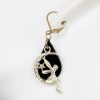 boucle d'oreilles gouttes d'eau noir et fée, tannage végétal, l'âge du cuir, maroquinerie artisanale éthique et responsable, dordogne, france