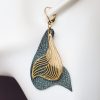 boucles d'oreilles pendantes, l'âge du cuir, maroquinerie artisanale éthique et responsable, Dordogne, France