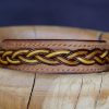 bracelet cuir homme tressé, viking, sami, tannage végétal, maroquinerie artisanale éthique et responsable, dordogne, france