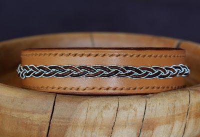 bracelet cuir, viking, sami, tannage végétal, camel, maroquinerie artisanale éthique et responsable, dordogne, france