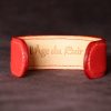 bracelet manchette cuir femme, tannage végétal, chèvre, rouge coquelicot, maroquinerie artisanale éthique et responsable, Dordogne, France