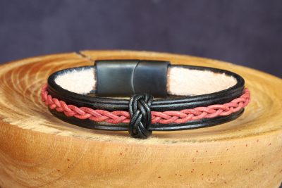 Bracelet viking noir et rouge Surtbrand