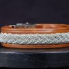 bracelet viking Mannu, sami, cuir végétal, étain, l'âge du cuir, maroquinerie artisanale éthique et responsable, dordogne, france