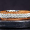 bracelet viking Mannu, sami, cuir végétal, étain, l'âge du cuir, maroquinerie artisanale éthique et responsable, dordogne, france