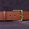 ceinture homme temporis marron, tannage végétal, l'âge du cuir, maroquinerie artisanale éthique et responsable, Dordogne, France