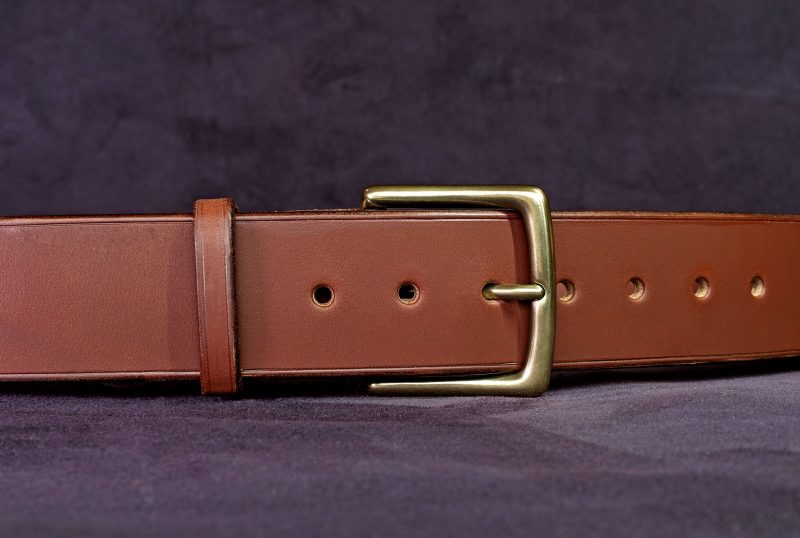 ceinture homme temporis marron, tannage végétal, l'âge du cuir, maroquinerie artisanale éthique et responsable, Dordogne, France