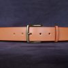 ceinture homme Altair 40C noisette, tannage végétal, l'âge du cuir, maroquinerie artisanale éthique et responsable, Dordogne, France