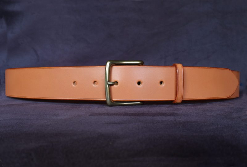 ceinture homme Altair 40C noisette, tannage végétal, l'âge du cuir, maroquinerie artisanale éthique et responsable, Dordogne, France