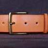 ceinture homme Altair 40C noisette, tannage végétal, l'âge du cuir, maroquinerie artisanale éthique et responsable, Dordogne, France