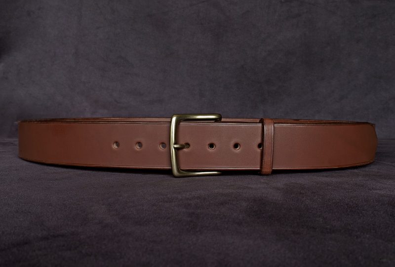 ceinture homme Altair 40C tobacco, tannage végétal, l'âge du cuir, maroquinerie artisanale éthique et responsable, Dordogne, France