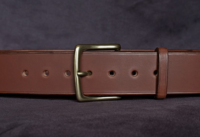 ceinture homme Altair 40C tobacco, tannage végétal, l'âge du cuir, maroquinerie artisanale éthique et responsable, Dordogne, France