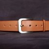 ceinture homme Braxus 40O noisette, tannage végétal, l'âge du cuir, maroquinerie artisanale éthique et responsable, Dordogne, France