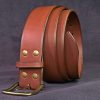 ceinture homme temporis marron, tannage végétal, l'âge du cuir, maroquinerie artisanale éthique et responsable, Dordogne, France