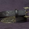 ceinture viking sleipnir ébène 27B, tannage végétal, l'âge du cuir, maroquinerie artisanale éthique et responsable, Dordogne, France