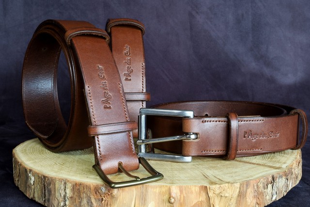 ceinture, l'âge du cuir, maroquinerie artisanale éthique et responsable, dordogne, france
