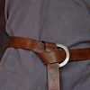 ceinture médiévale femme fleurie, cuir à tannage végétal, l'Âge du Cuir, maroquinerie artisanale éthique et responsable, Dordogne, France
