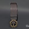 ceinture femme Floraquine, ébène, tannage végétal, l'Âge du Cuir, maroquinerie artisanale éthique et responsable, fabrication française, Dordogne